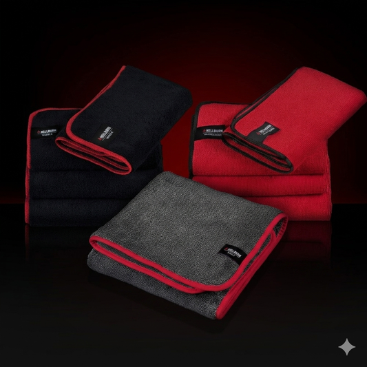 HELLBURN 9er Mikrofaserset (Lack, Felgen & Innenraum)
