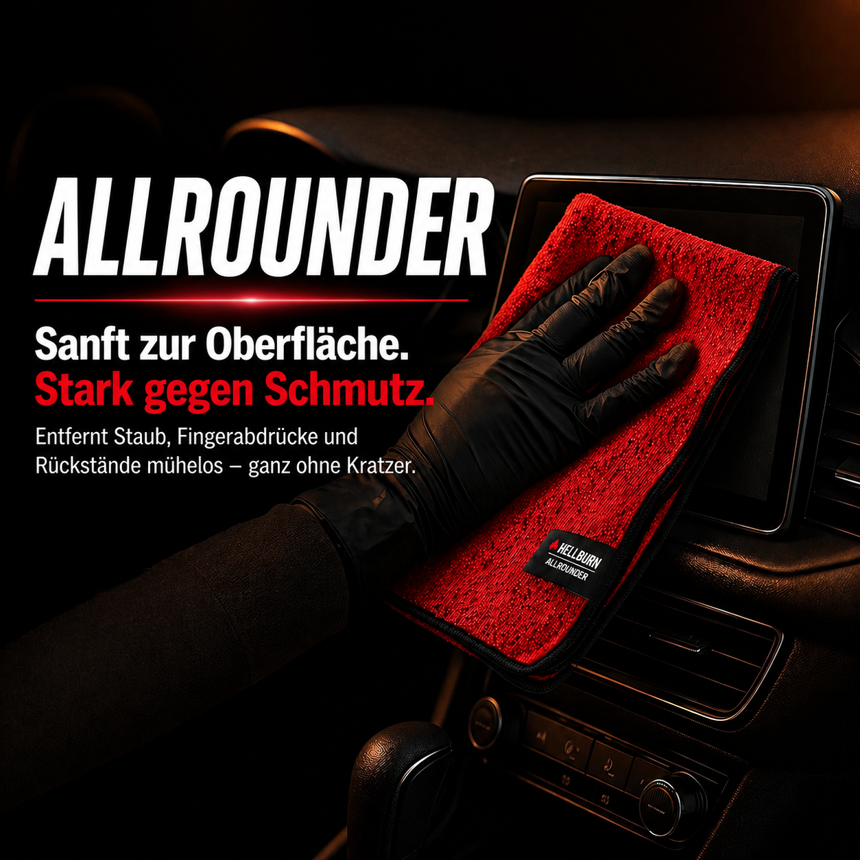 HELLBURN 9er Mikrofaserset (Lack, Felgen & Innenraum)
