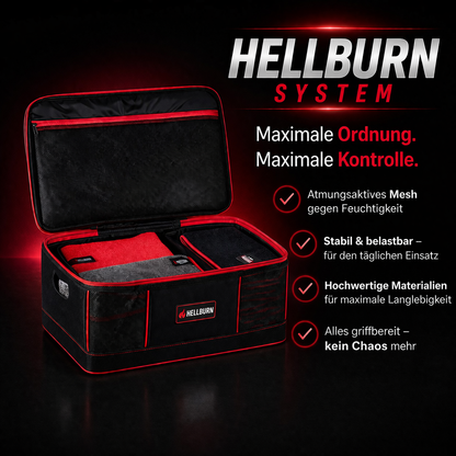 HELLBURN Aufbewahrungsbox für Autopflege – maximale Ordnung, Kontrolle und strukturierte Aufbewahrung im Kofferraum